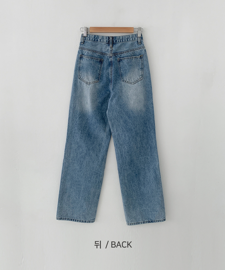 【丈別】ダメージセミワイドデニム(5color)