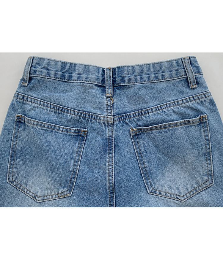 【丈別】ダメージセミワイドデニム(5color)