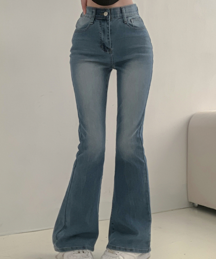 【丈別】ウォッシュスリムデニムパンツ(6color) MID DENIM