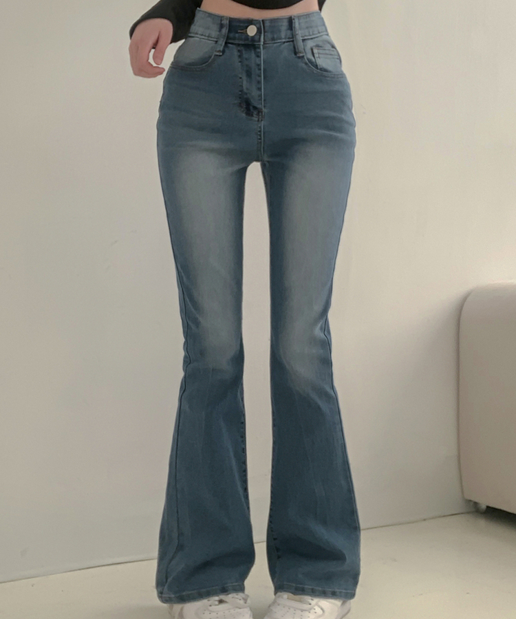 【丈別】ウォッシュスリムデニムパンツ(6color) MID DENIM