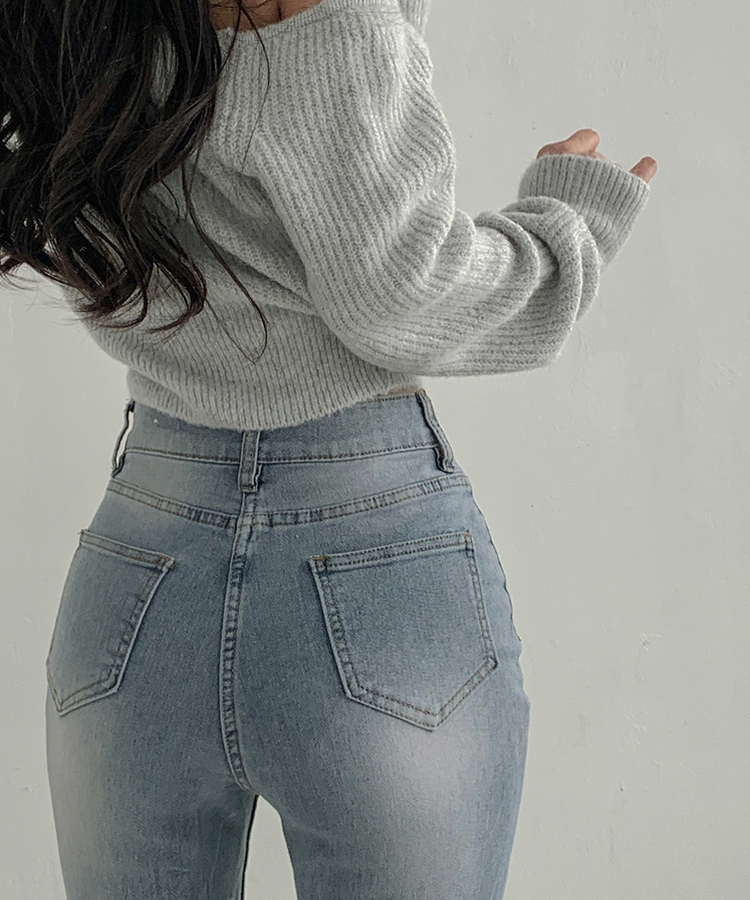 【丈別】ウォッシュスリムデニムパンツ(6color) LIGHT DENIM