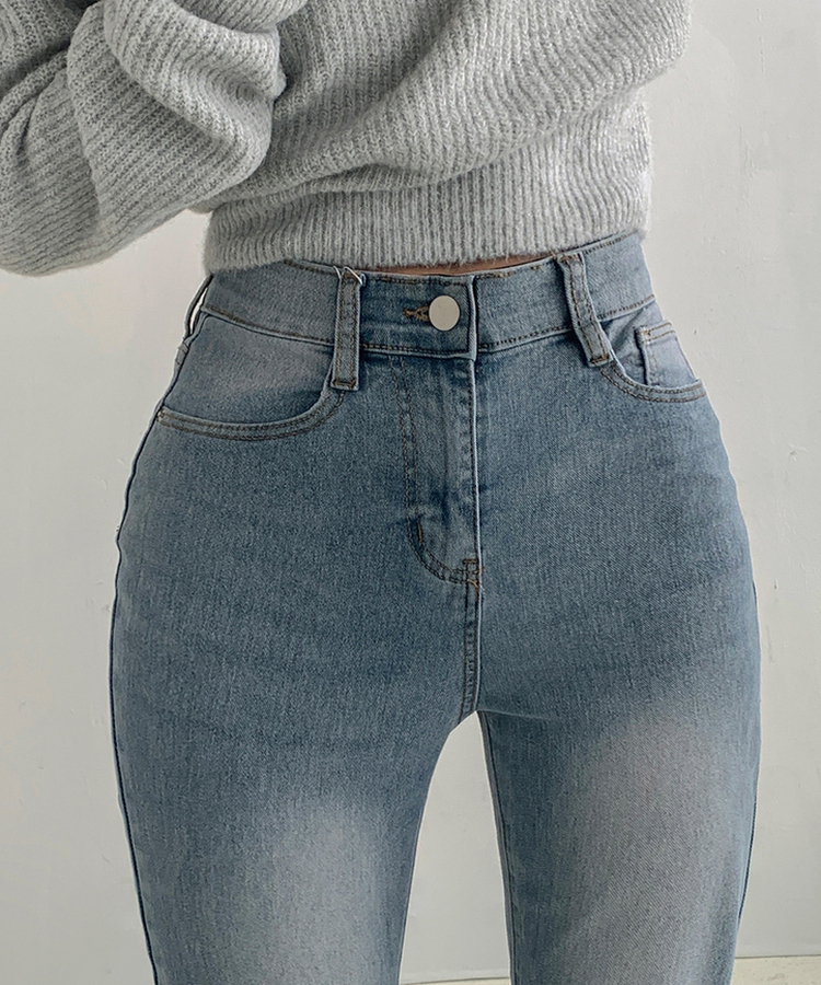 【丈別】ウォッシュスリムデニムパンツ(6color) LIGHT DENIM