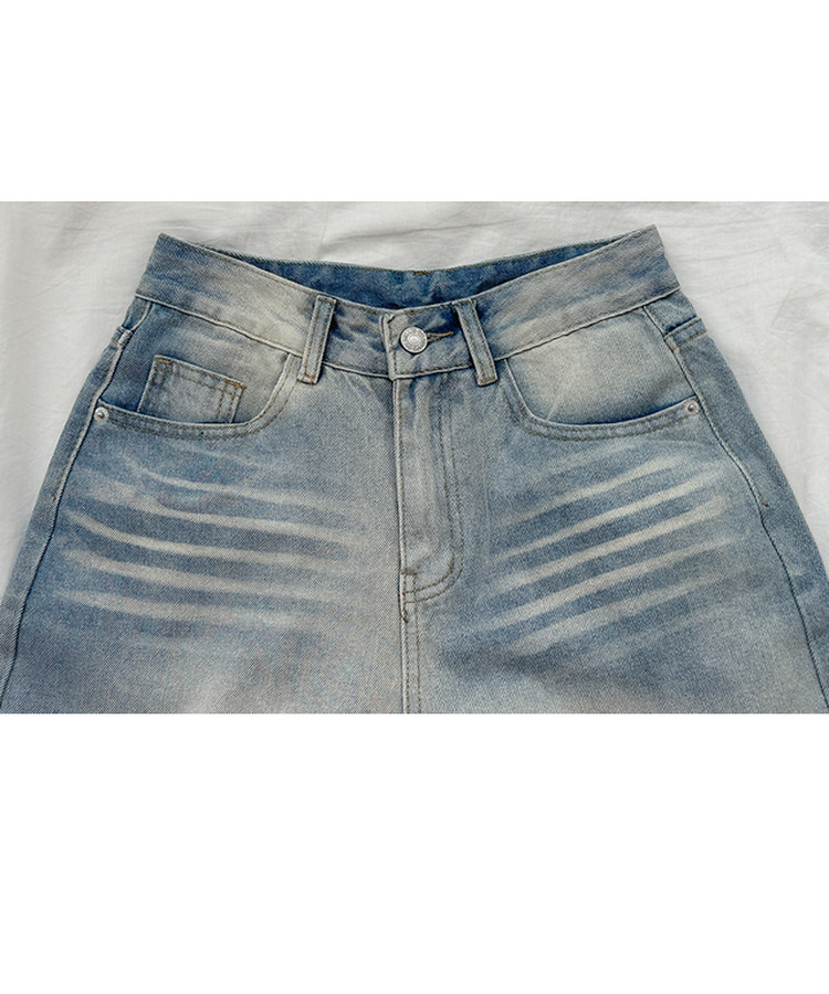 ハイウエストウォッシュドデニムパンツ