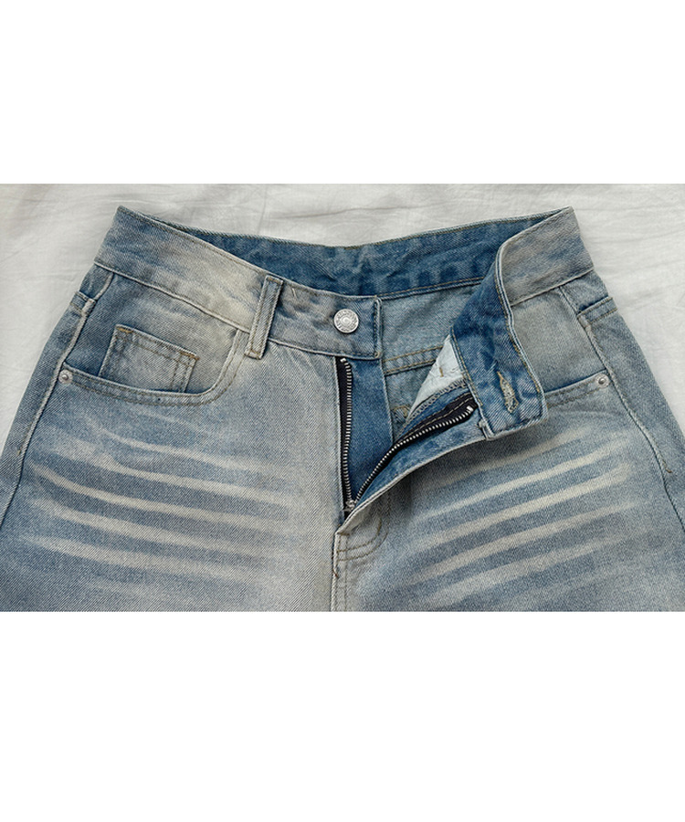 ハイウエストウォッシュドデニムパンツ