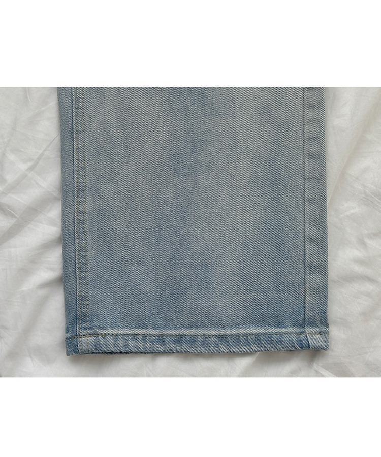 ハイウエストウォッシュドデニムパンツ