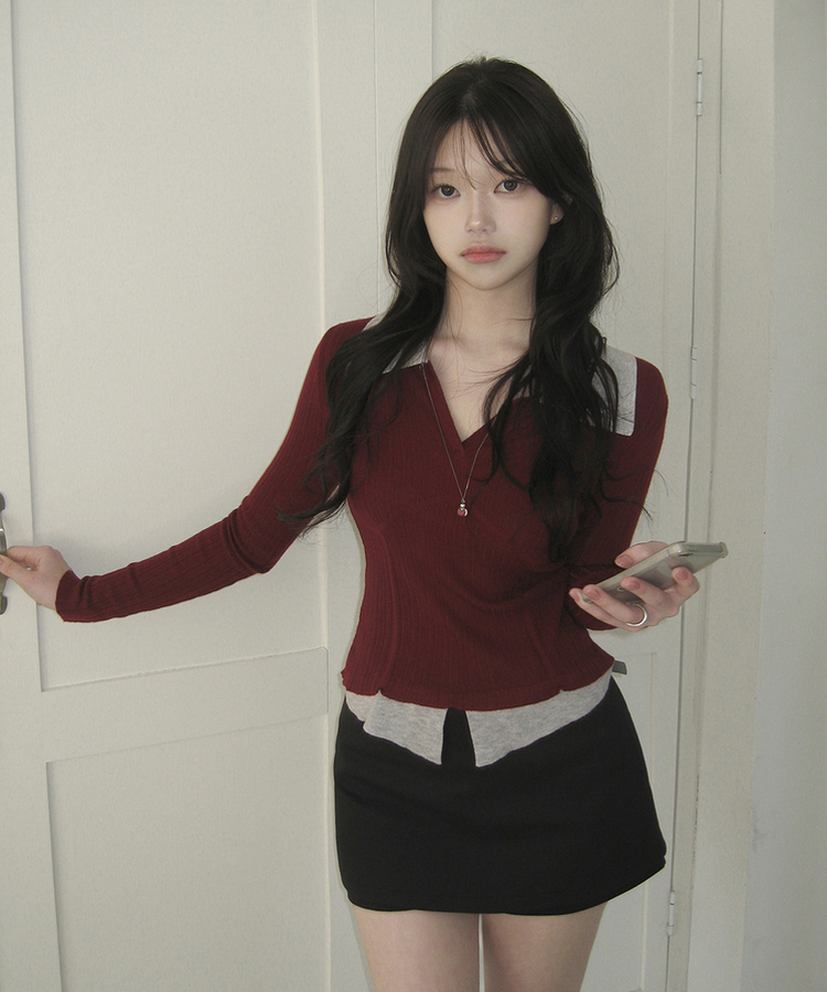 【ベルト付き】Aラインコットンミニスカートパンツ BLACK