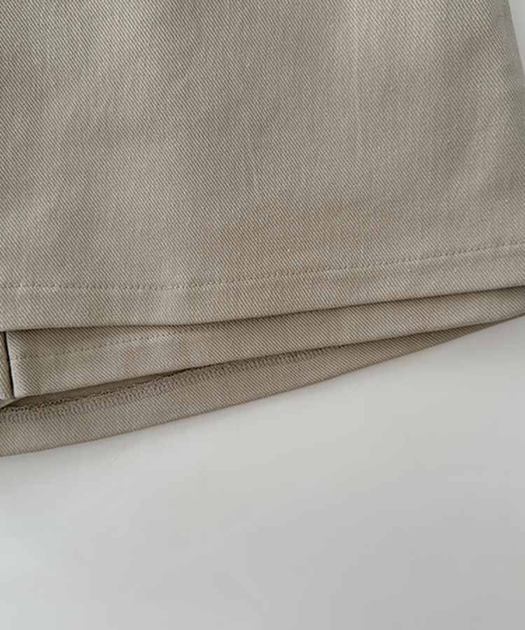 【ベルト付き】Aラインコットンミニスカートパンツ