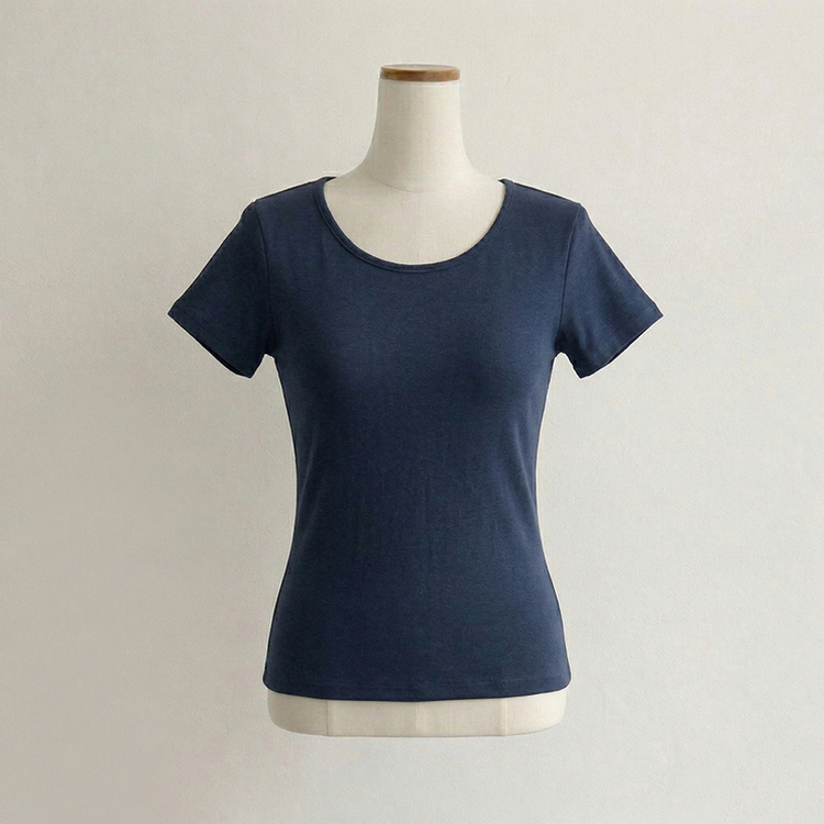 [여름필수/살빠진핏!] 쫀~득한 소재감의, 모찌 라운드 무지 봄 여름 세미 크롭 반팔 티셔츠 베이직 반팔티 허리잘록 상의 5color