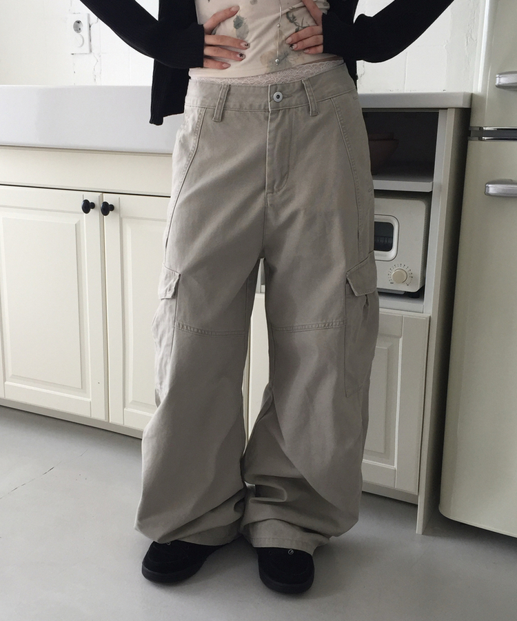 ワイドカットローカーゴパンツ BEIGE