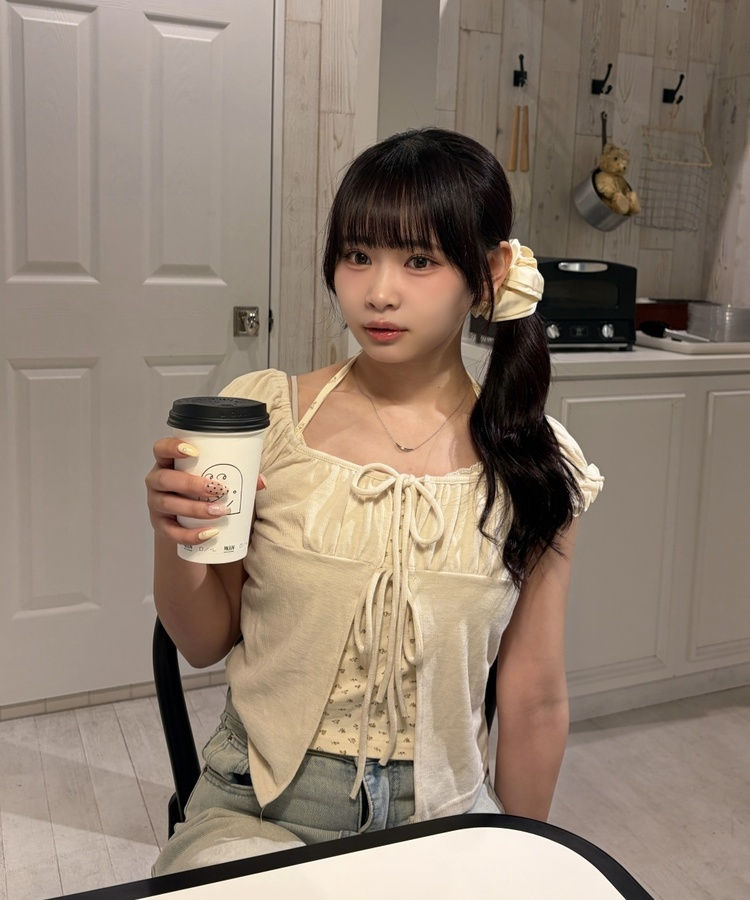 リボンレイヤードパフスリーブトップス BEIGE
