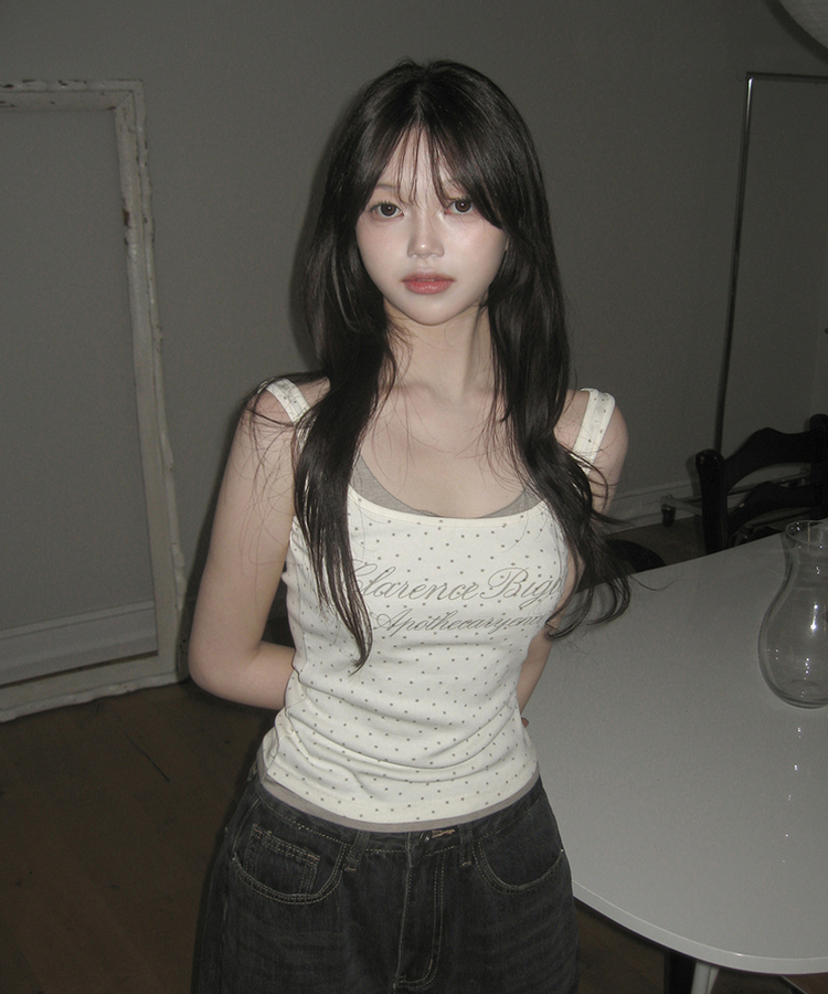 ドットレイヤードキャミソール IVORY