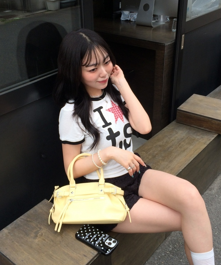 チェックポイントユニークTシャツ IVORY