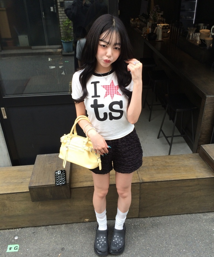 チェックポイントユニークTシャツ IVORY