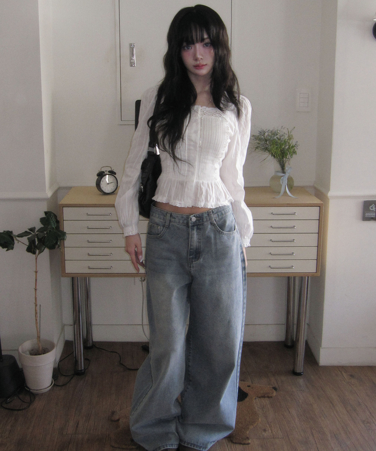 スクエアブラウス IVORY