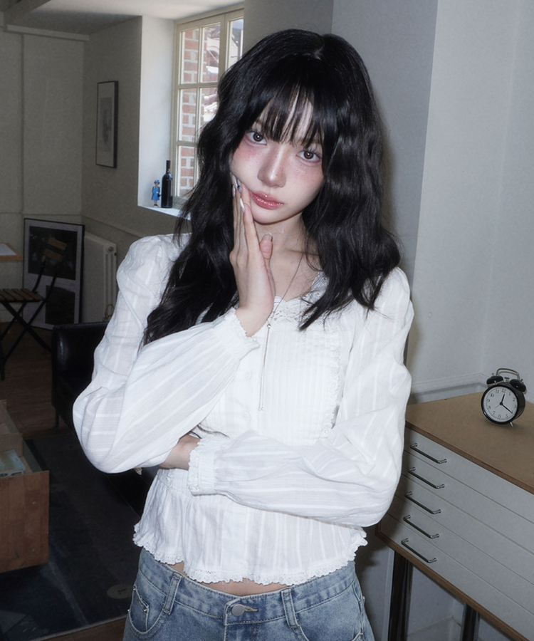 スクエアブラウス IVORY