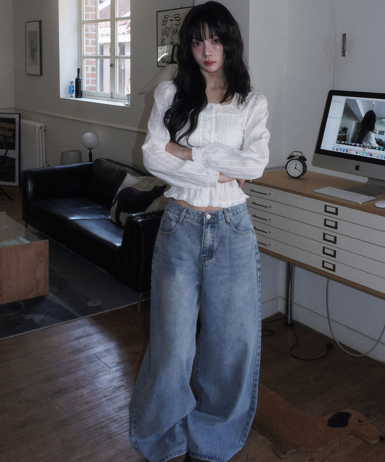 スクエアブラウス IVORY