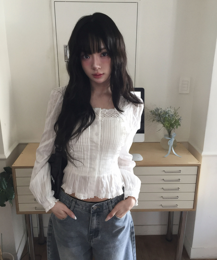 スクエアブラウス IVORY