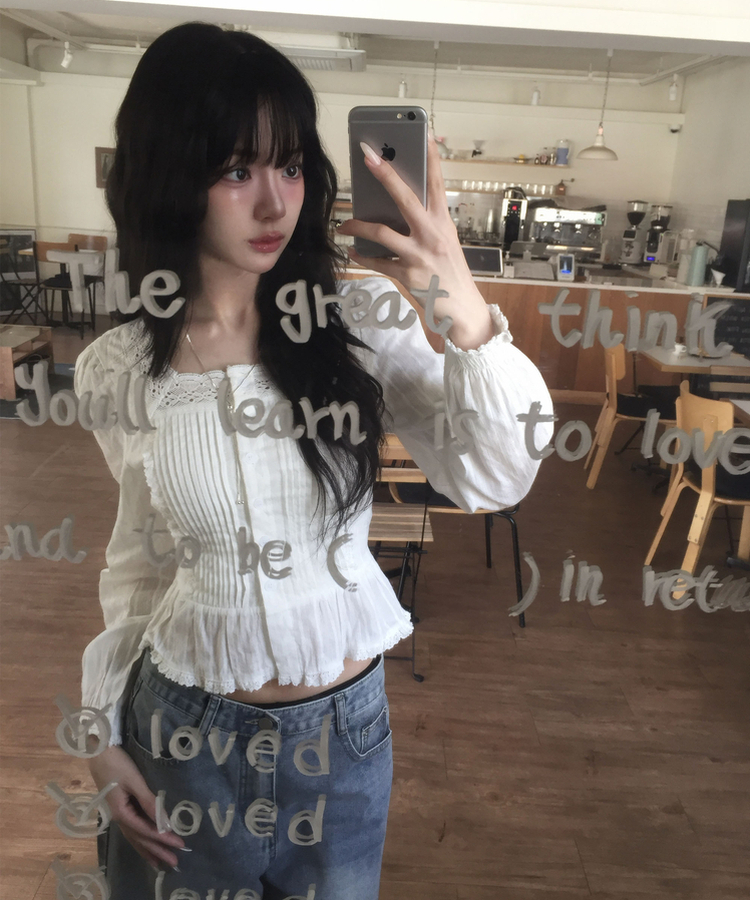 スクエアブラウス IVORY