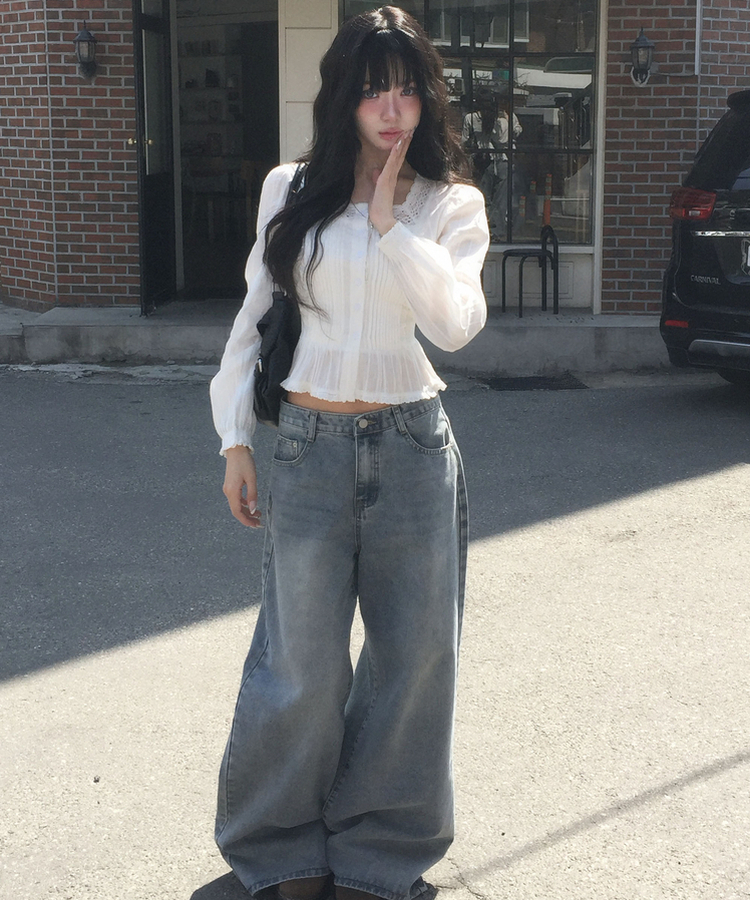 スクエアブラウス IVORY