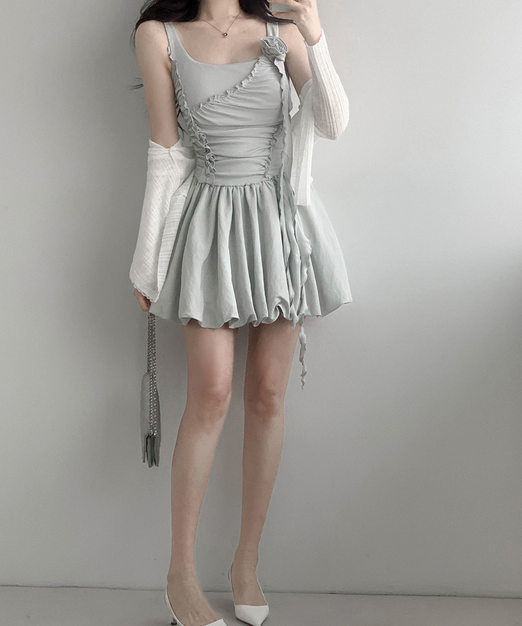 ディープVネックレースシアーカーディガン IVORY