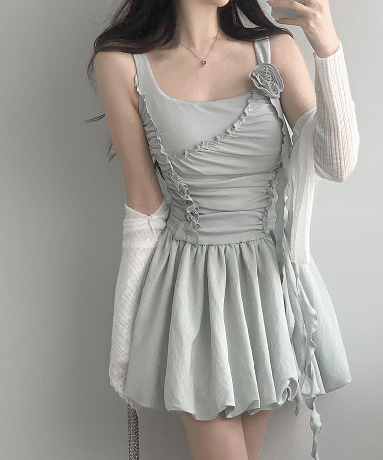 ディープVネックレースシアーカーディガン IVORY