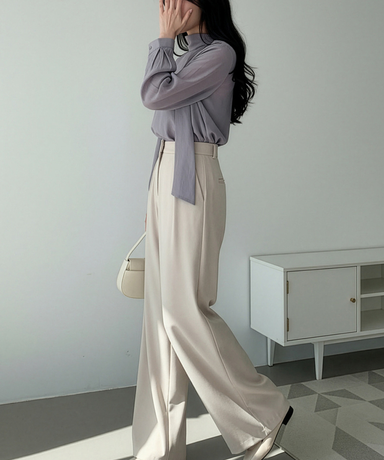 ワイドバンドスラックス BEIGE