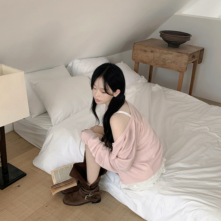 햇빛차단 레이스패치 썸머 라운드 핑크 파스텔 시스루 여름가디건 팔뚝살커버 벚꽃룩 핑크