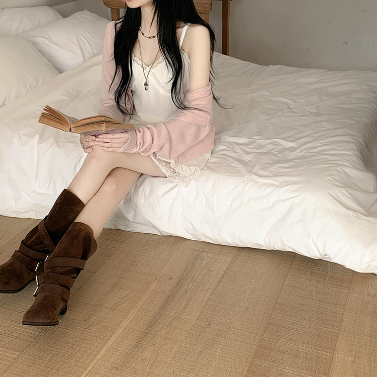 햇빛차단 레이스패치 썸머 라운드 핑크 파스텔 시스루 여름가디건 팔뚝살커버 벚꽃룩 핑크