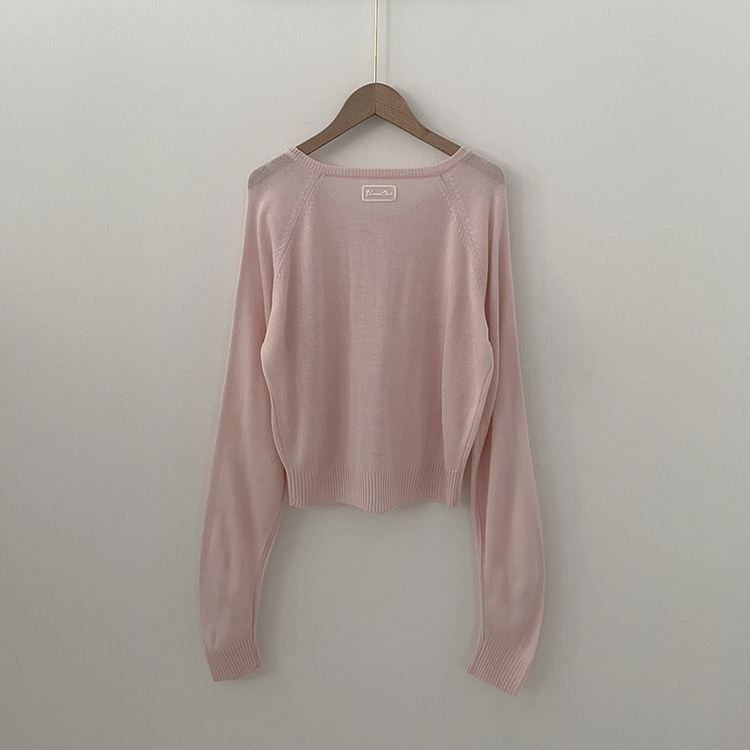 햇빛차단 레이스패치 썸머 라운드 핑크 파스텔 시스루 여름가디건 팔뚝살커버 벚꽃룩