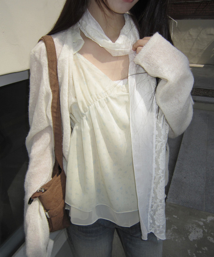 ローズシースルーレーススカーフ IVORY