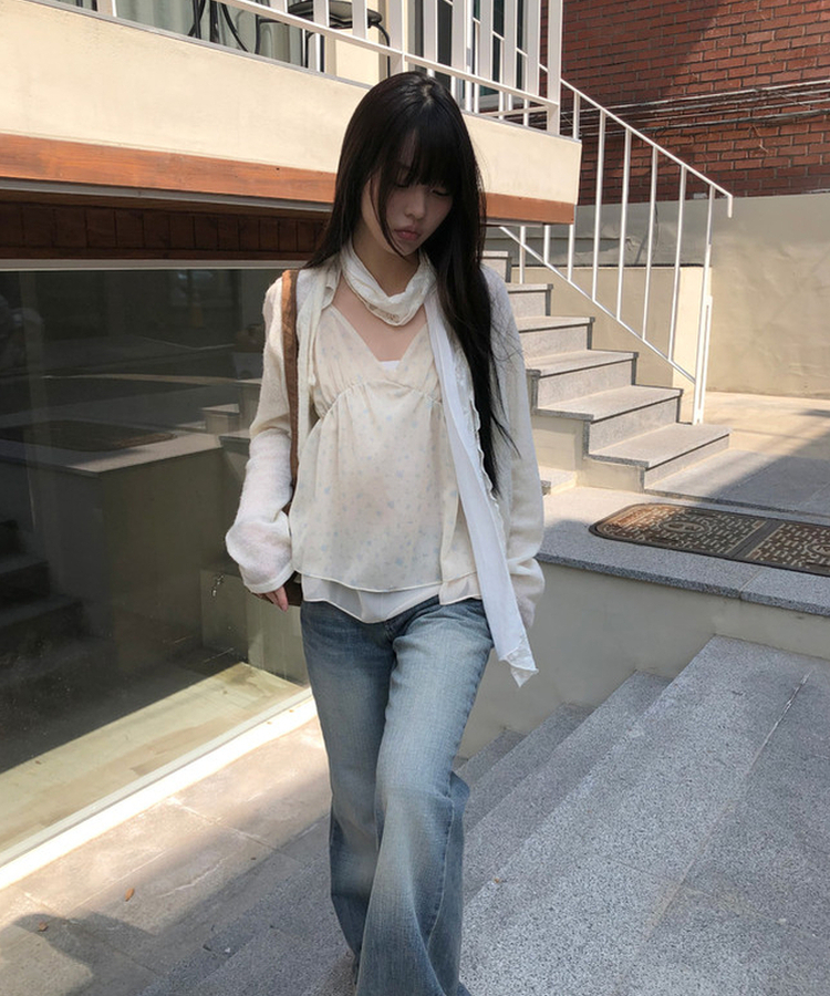 ローズシースルーレーススカーフ IVORY