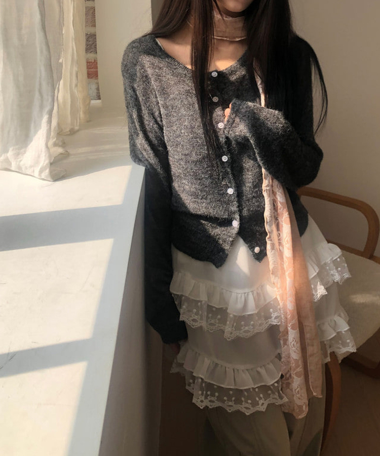 ローズシースルーレーススカーフ PINK