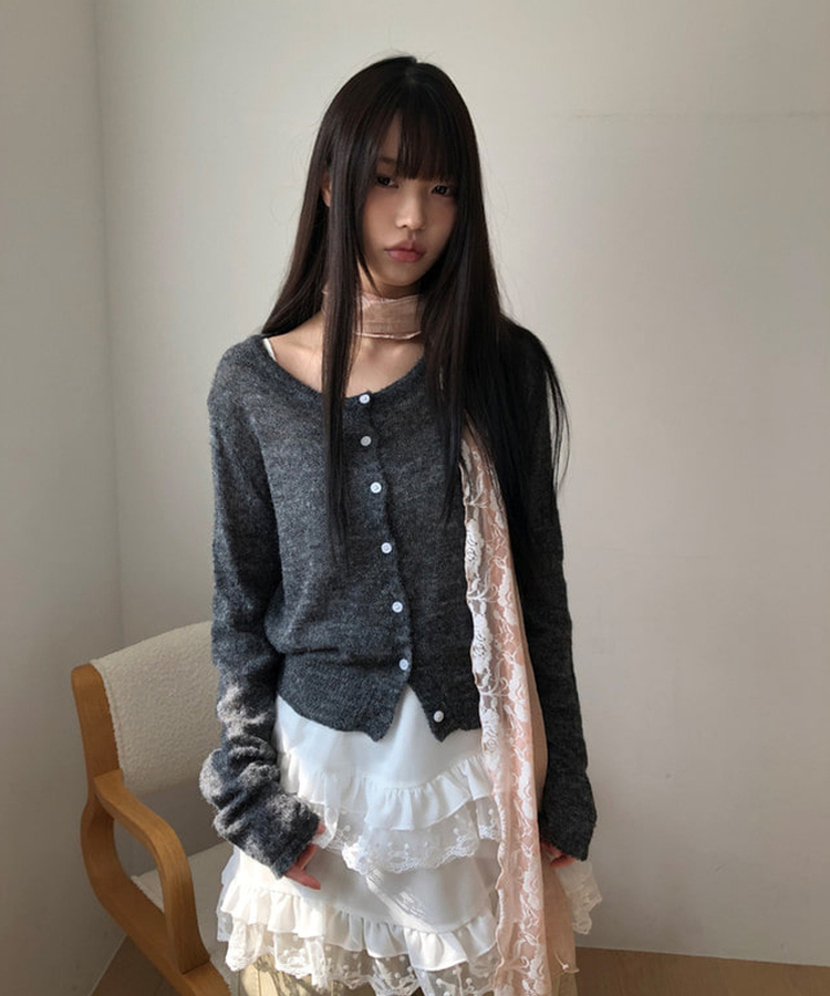 ローズシースルーレーススカーフ PINK