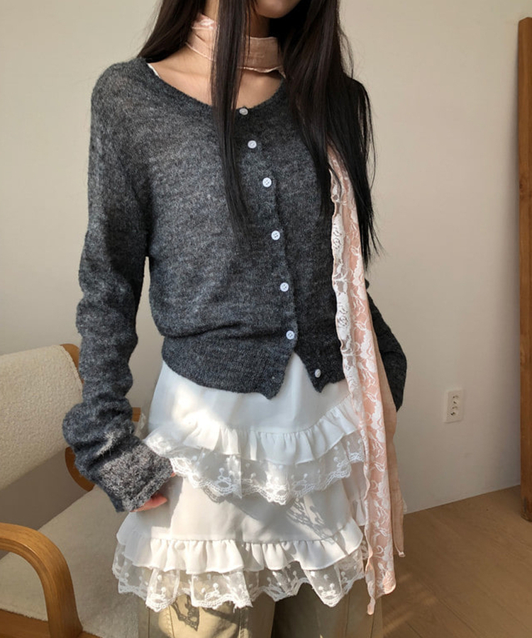 ローズシースルーレーススカーフ PINK