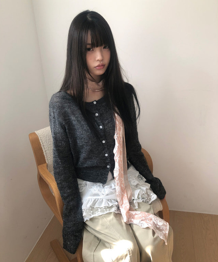 ローズシースルーレーススカーフ PINK