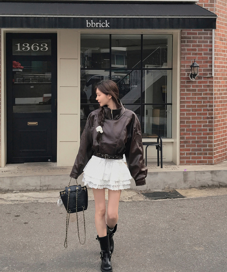 ティアードレーススカートパンツ WHITE