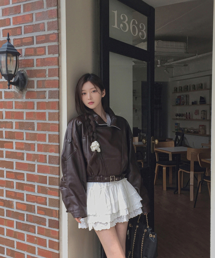 ティアードレーススカートパンツ WHITE