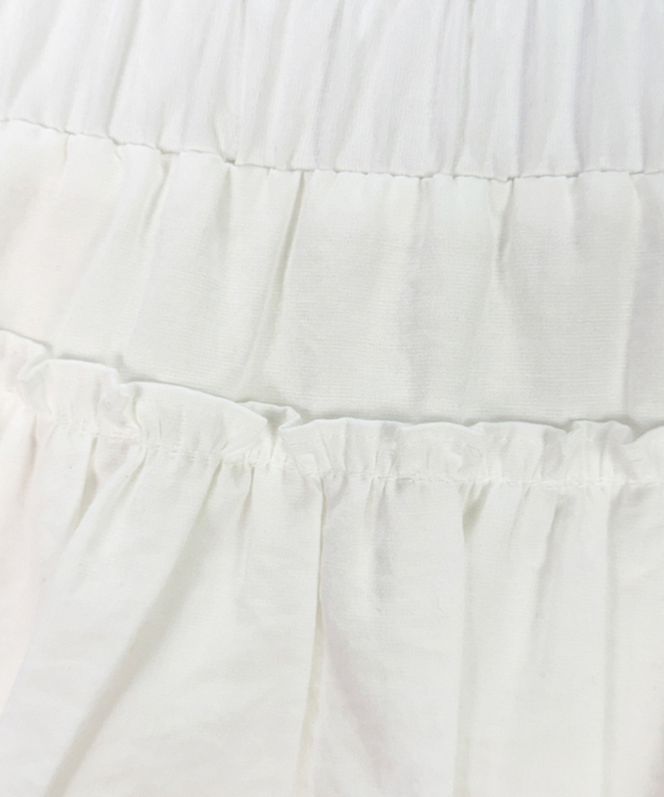 ティアードレーススカートパンツ