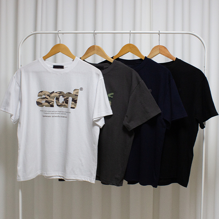 ミリタリープリントオーバー半袖Tシャツ