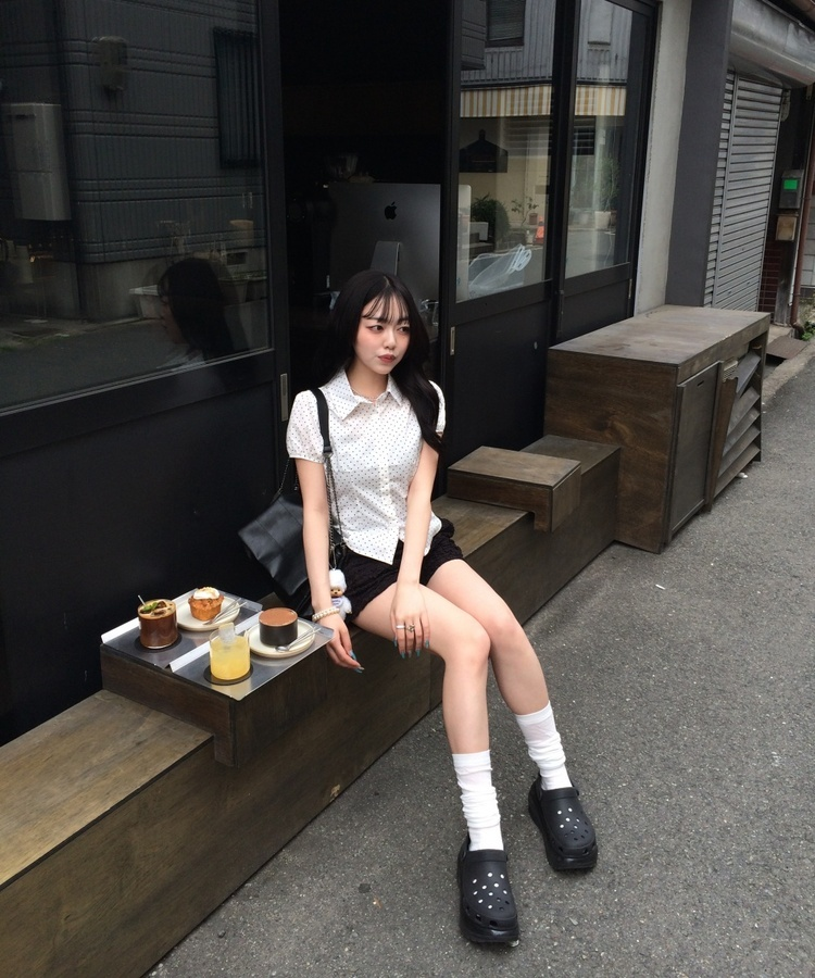 モードチェーンショルダーバッグ BLACK