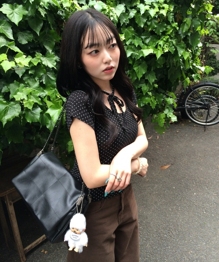 モードチェーンショルダーバッグ BLACK