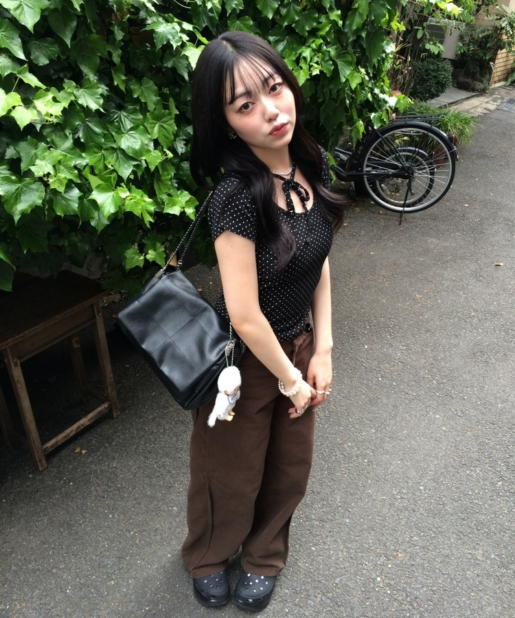 モードチェーンショルダーバッグ BLACK