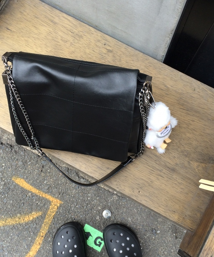 モードチェーンショルダーバッグ BLACK