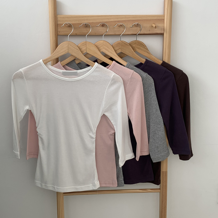 サイドシャーリング7分Tシャツ(10color)