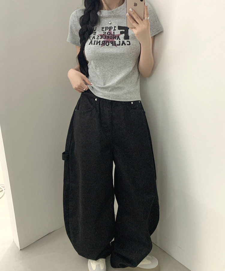 スターレタリング半袖Tシャツ GREY