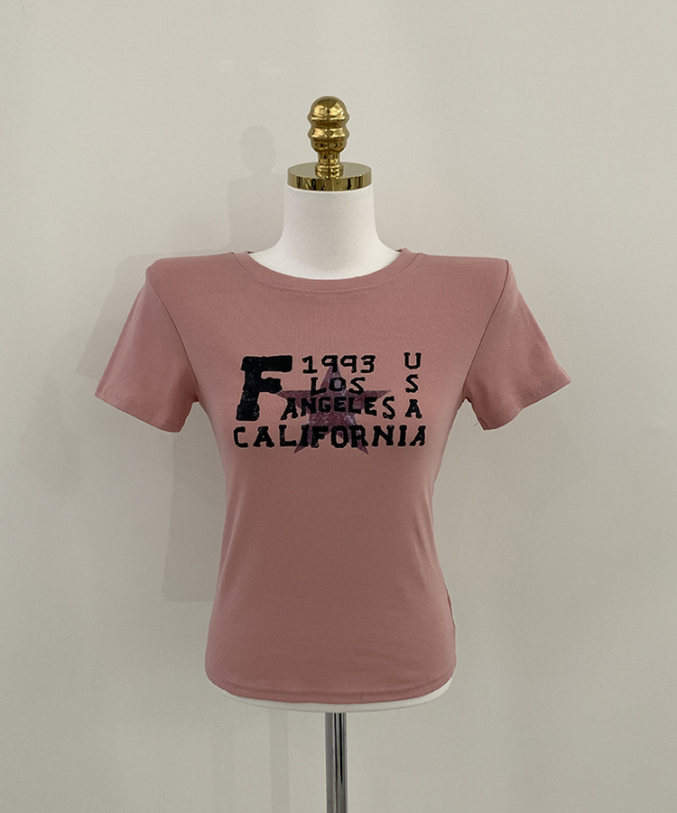 スターレタリング半袖Tシャツ