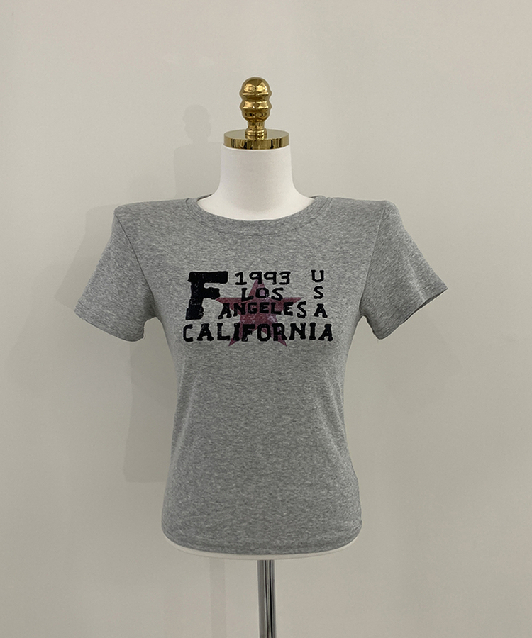 スターレタリング半袖Tシャツ