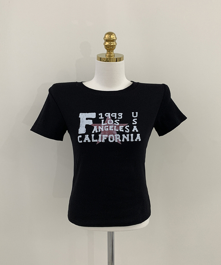 スターレタリング半袖Tシャツ