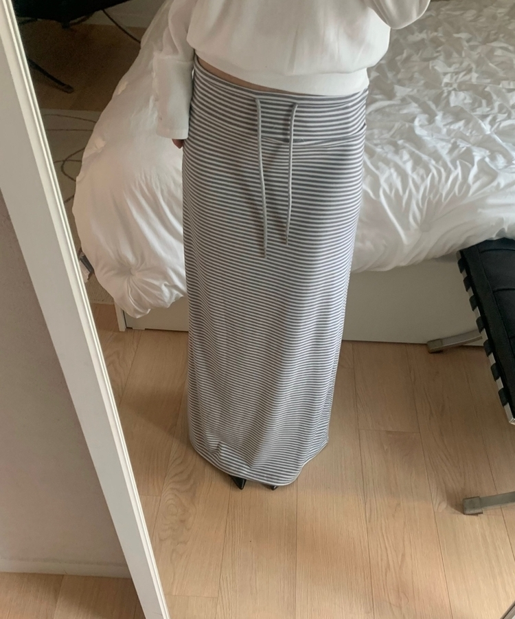 ストライプマキシロングスカート(5color) MELANGE