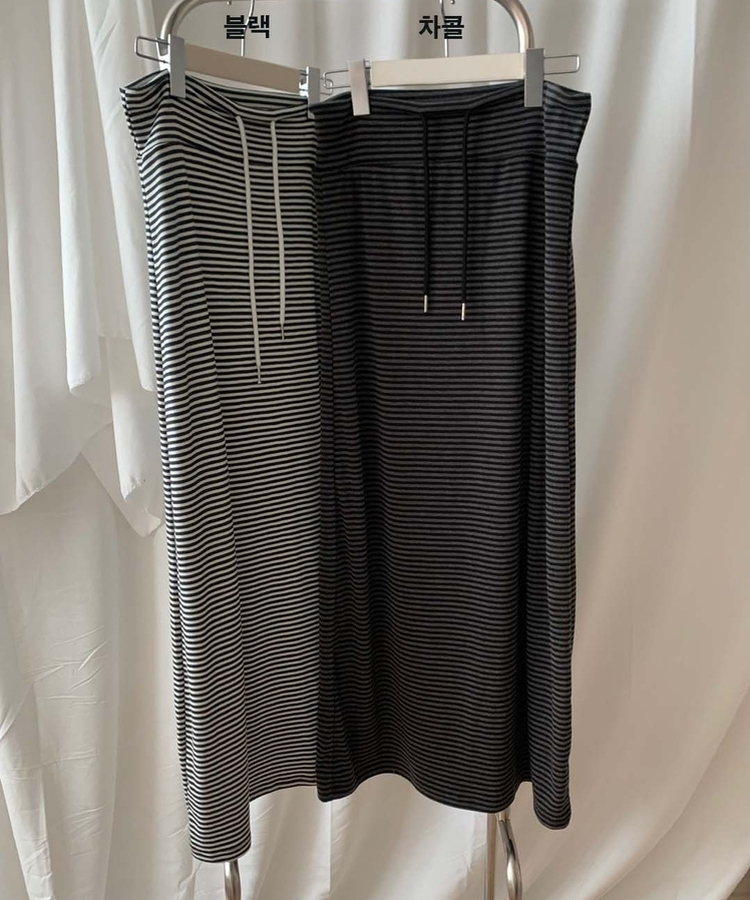 ストライプマキシロングスカート(5color)
